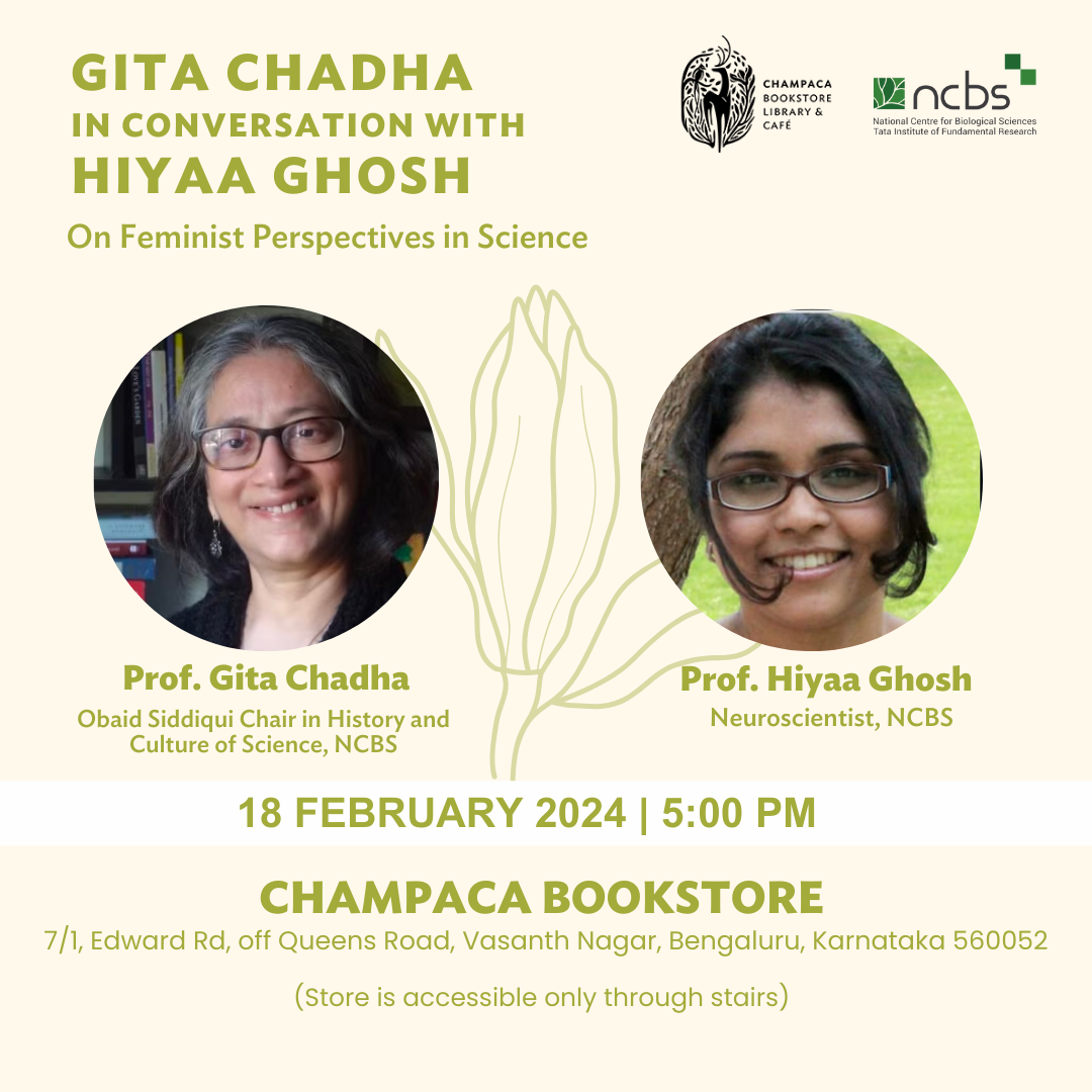 Gita Chadha in conversation with Hiyaa Ghosh | 18 February ; 5 pm
 – Champaca Bookstore