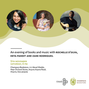 An evening of books and music with Rochelle D’silva, Zane Rodrigues and Heta Pandit!