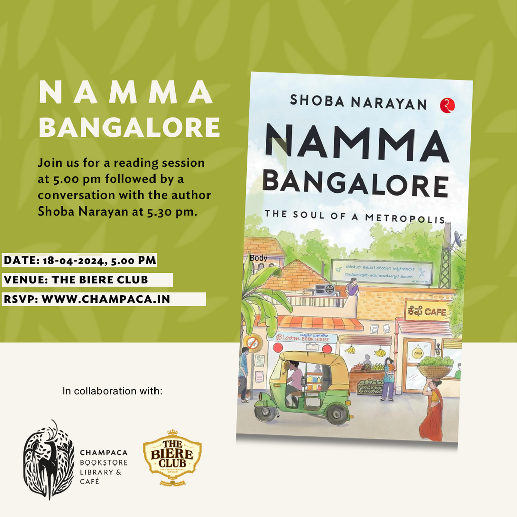 Book Reading and Discussion on Namma Bangalore with Shoba Narayan at The Biere Club | 18 April 5 pm