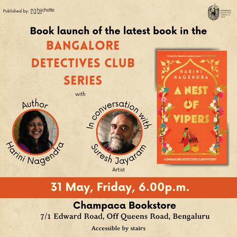 Book Launch of 'A Nest of Vipers' by Harini Nagendra at Champaca Bookstore | 31 May 6 PM