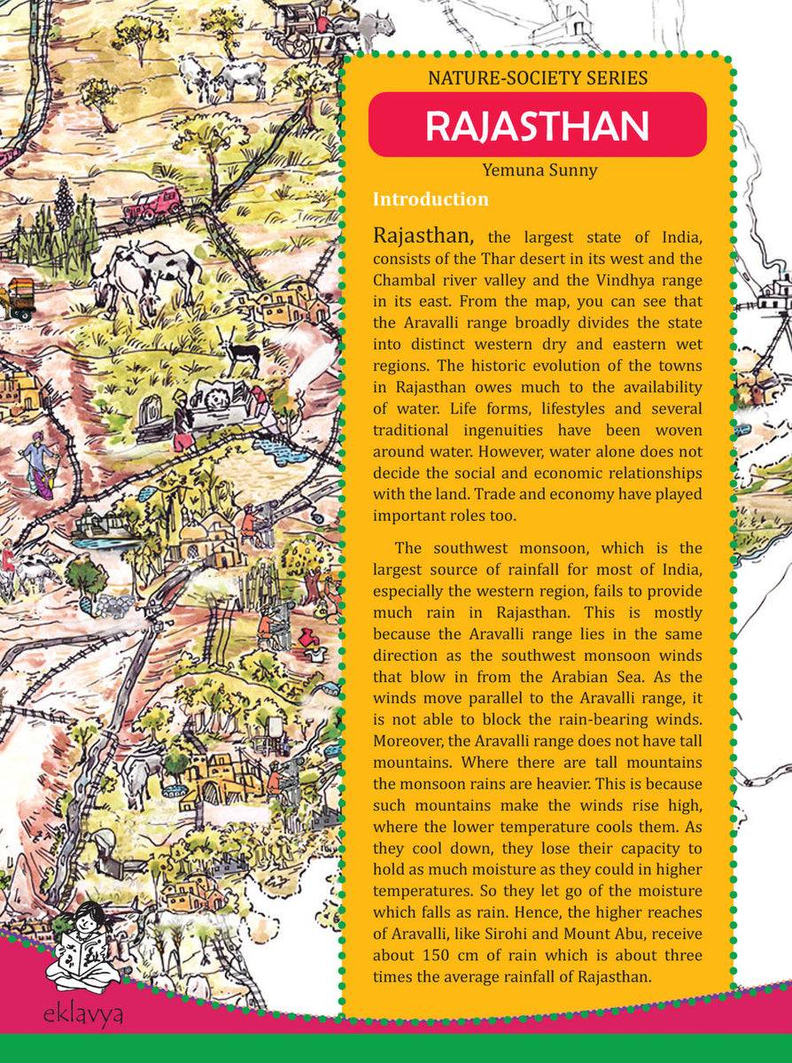 Nature Society Series (Rajasthan Map) Champaca Bookstore, Library and