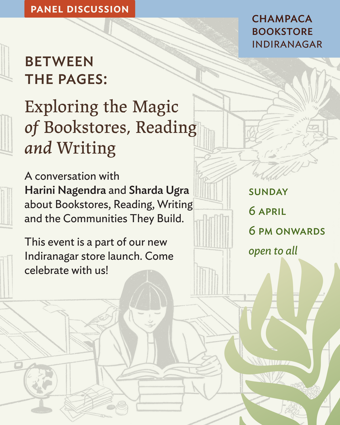 Launch of Champaca Indiranagar: A Conversation with Harini Nagendra and Sharda Ugra | 6 April, 6 PM