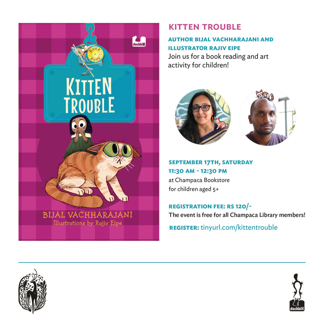 A children's book reading and art activity with Bijal Vachharajani and Rajiv Eipe!