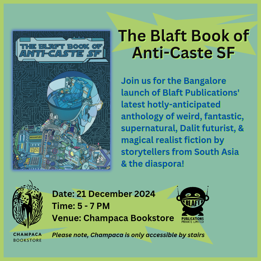 Book launch: The Blaft Book of Anti-Caste SF moderated by R T Samuel | 21 December, 5 PM