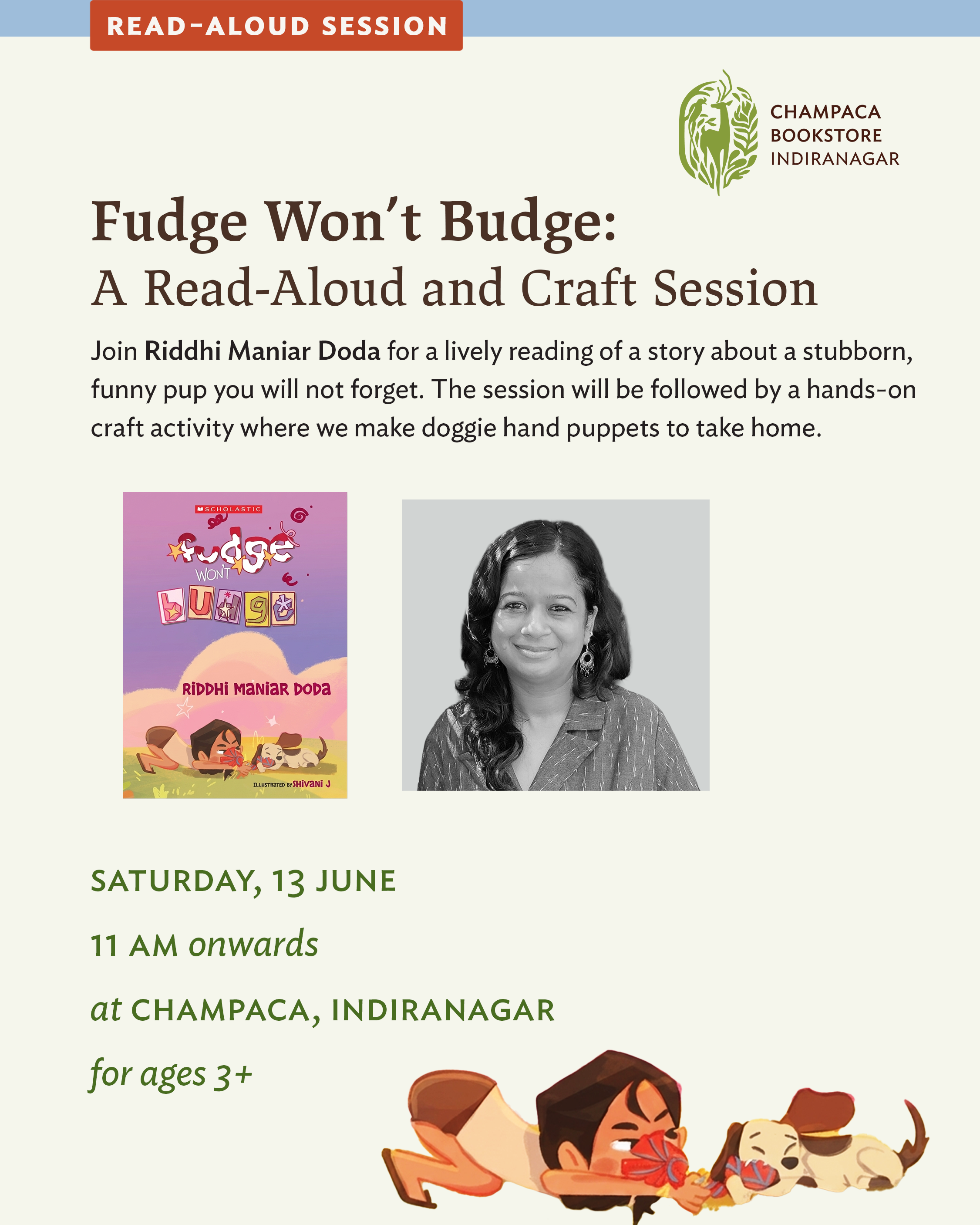 Story Telling Session: Fudge Won't Budge by Riddhi Maniar Doda