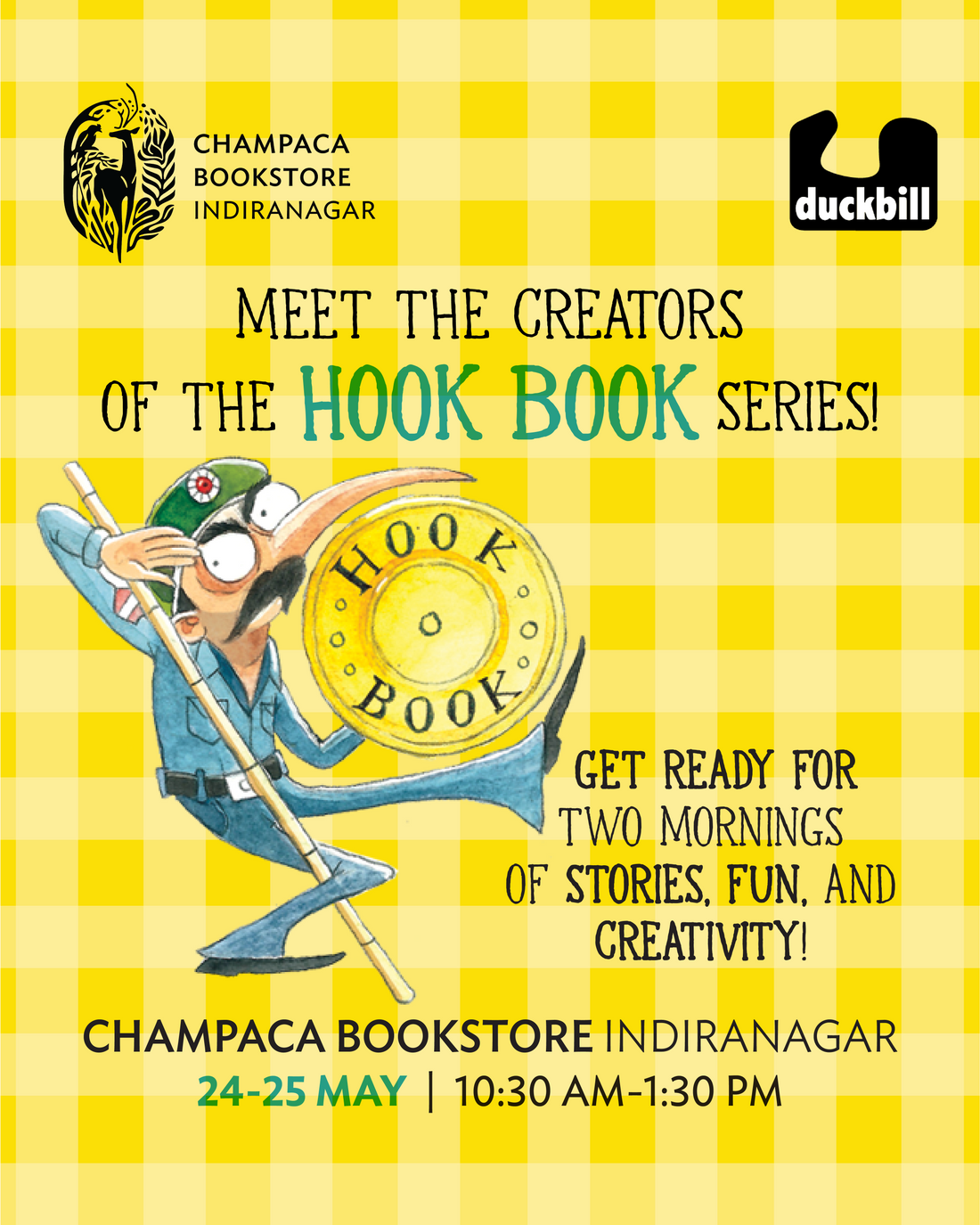 Champaca x Duckbill Hook Book Festival: Get Hooked to Reading! | Champaca Bookstore, Indiranagar| May 24th & 25th| 10:30 AM to 1:30 PM