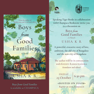 Boys From Good Families — Author Usha K R in conversation with Keerti Ramachandra