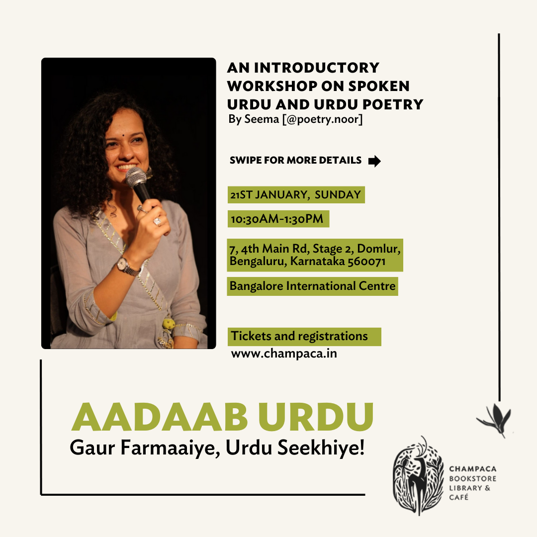 Aadaab Urdu: A Workshop By Seema 'Noor' at BIC