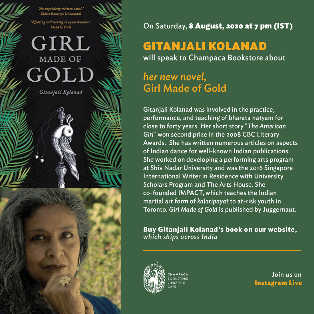 Instagram Live with Gitanjali Kolanad