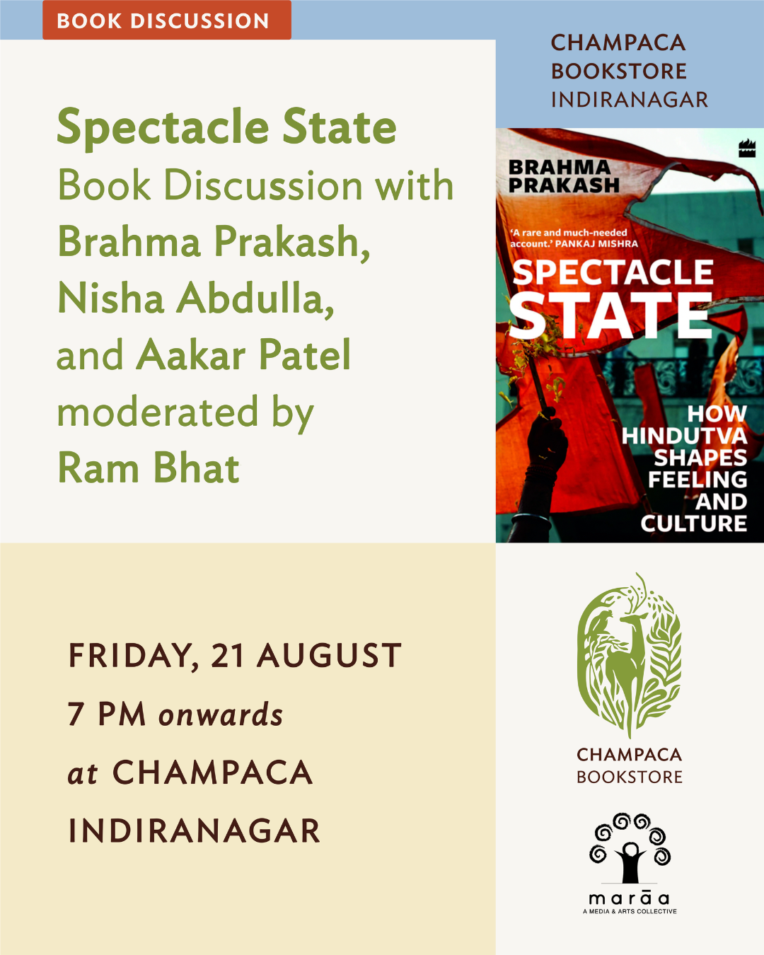 Book Launch: ‘Spectacle State’ by Brahma Prakash