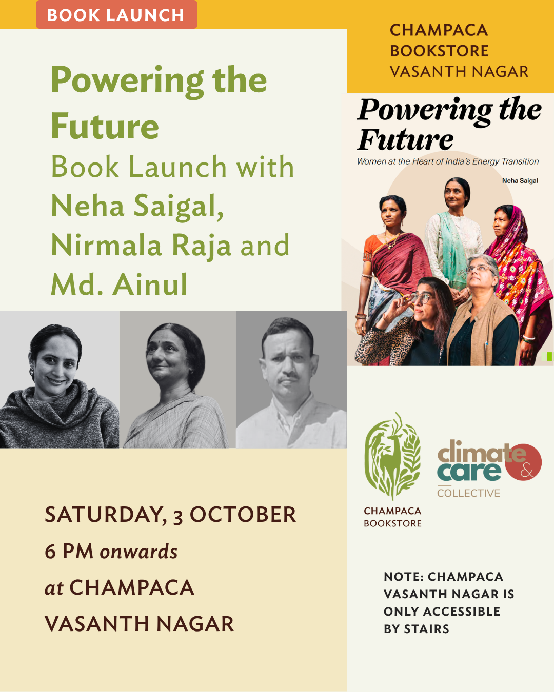 Book Launch | ‘Powering the Future’ by Neha Saigal, with Nirmala Raja & Md. Ainul