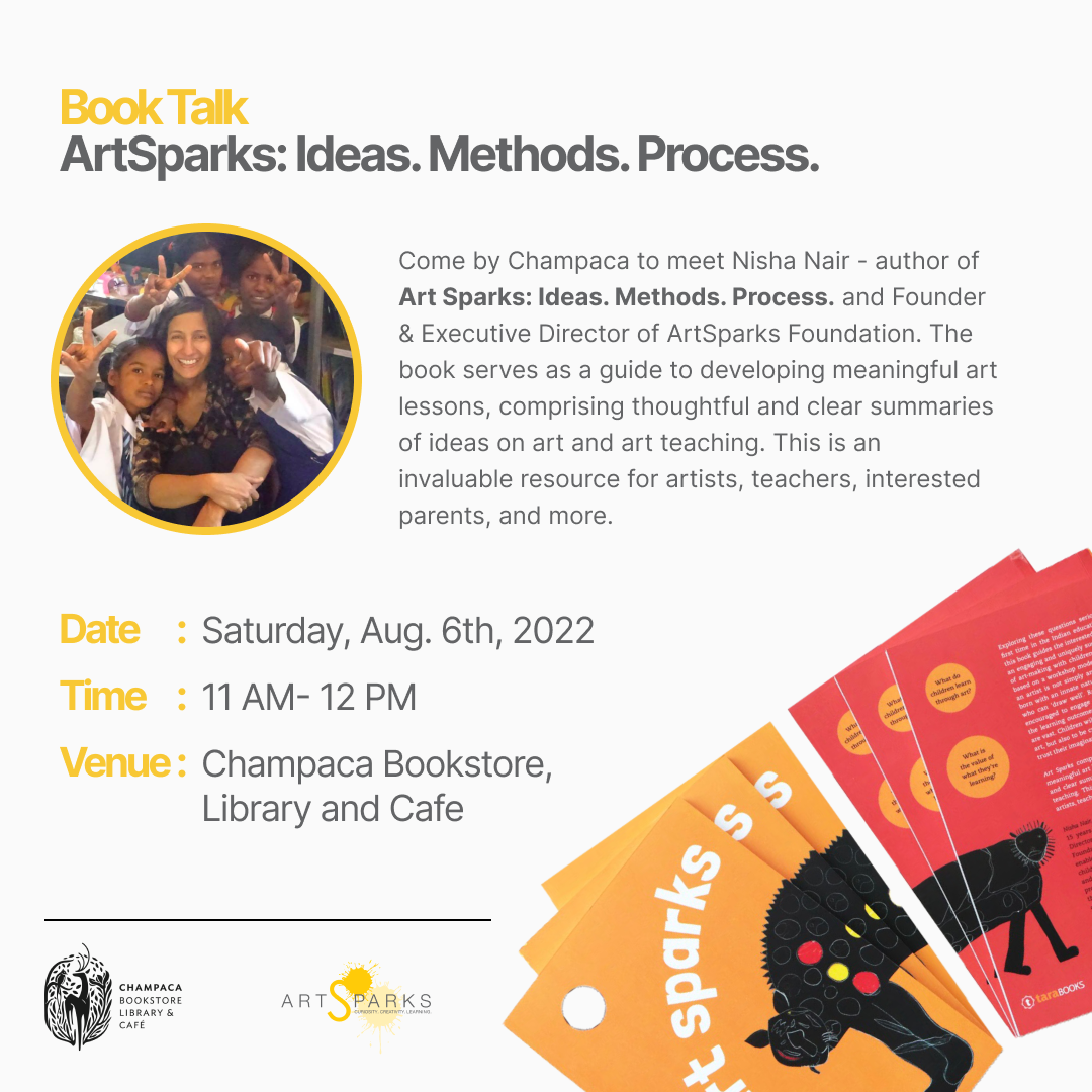 A meaningful talk on art education by Nisha Nair at Champaca!