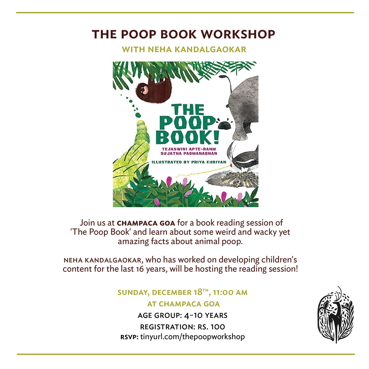 The Poop Book Workshop with Neha Kandalgaokar! – Champaca Bookstore