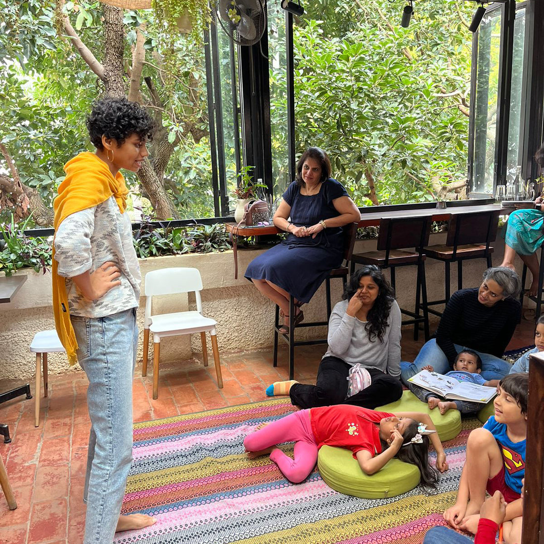 Why is an in-person library experience important for children?