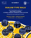 India Street Lettering: Type Walk with Pooja Saxena | Panjim, Goa |  7th February | 4 PM Onwards