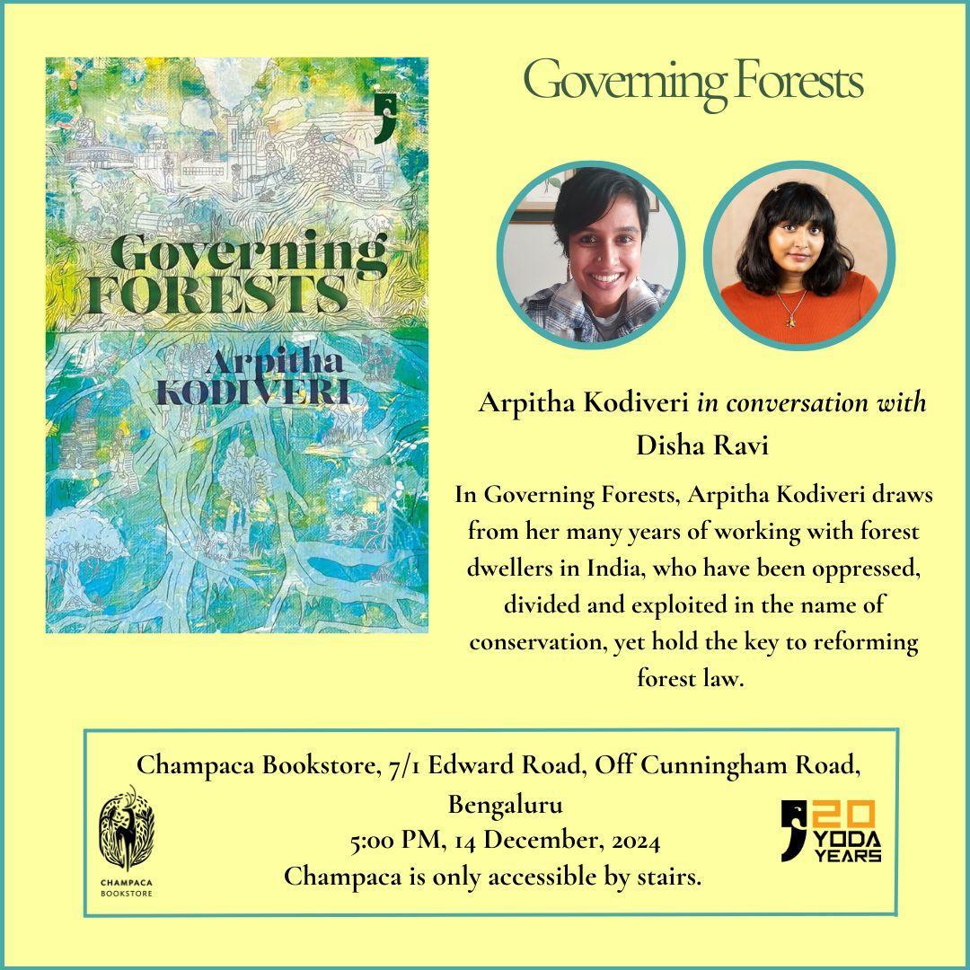 Book launch and discussion: GOVERNING FORESTS by Arpitha Kodiveri in conversation with Disha Ravi | 14 December, 5 PM