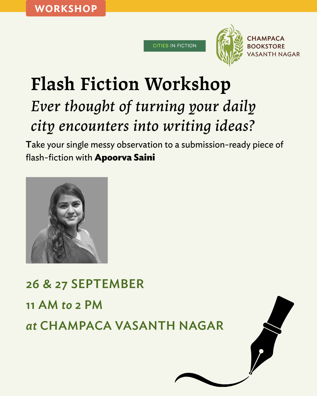 Workshop | Cityscapes: A 2-Day Flash Fiction Writing Workshop with Cities in Fiction