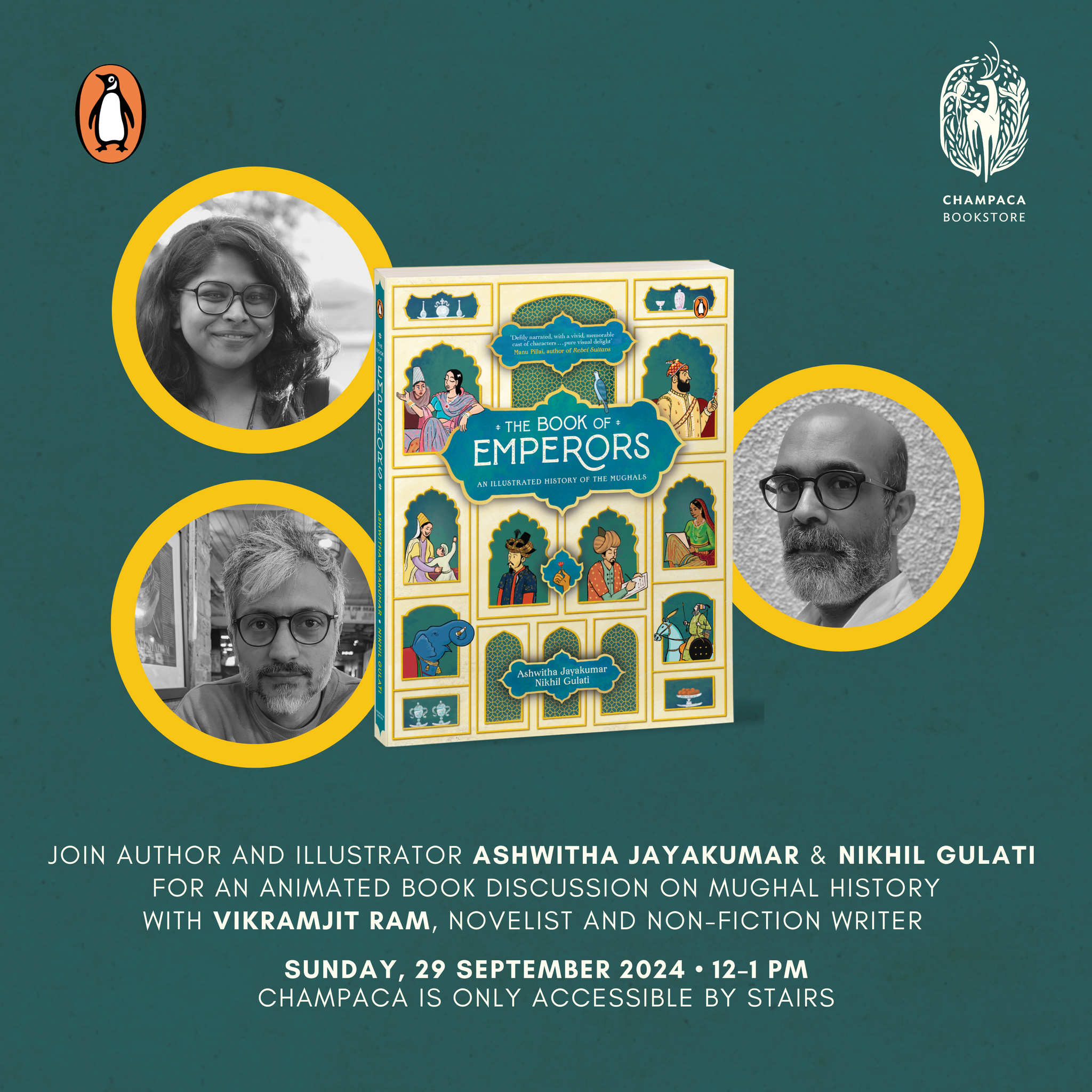 Book Discussion: THE BOOK OF EMPERORS, Ashwitha Jayakumar and Nikhil Gulati in conversation with Vikramajit Ram | 29 September, 12 PM