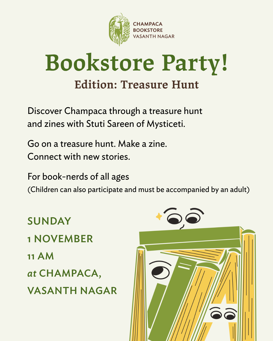 Bookstore Party: Treasure Hunt Edition with Mysticeti