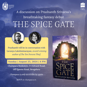 Book Discussion: THE SPICE GATE with Prashanth Srivatsa and Lavanya Lakshminarayan | 25 AUGUST, 4 PM