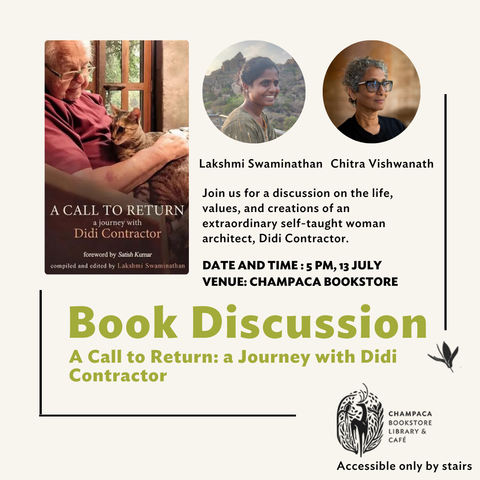 Book discussion with Lakshmi Swaminathan and Chitra Vishwanath: A Call to Return : A Journey with Didi Contractor | 13 July, 5 PM