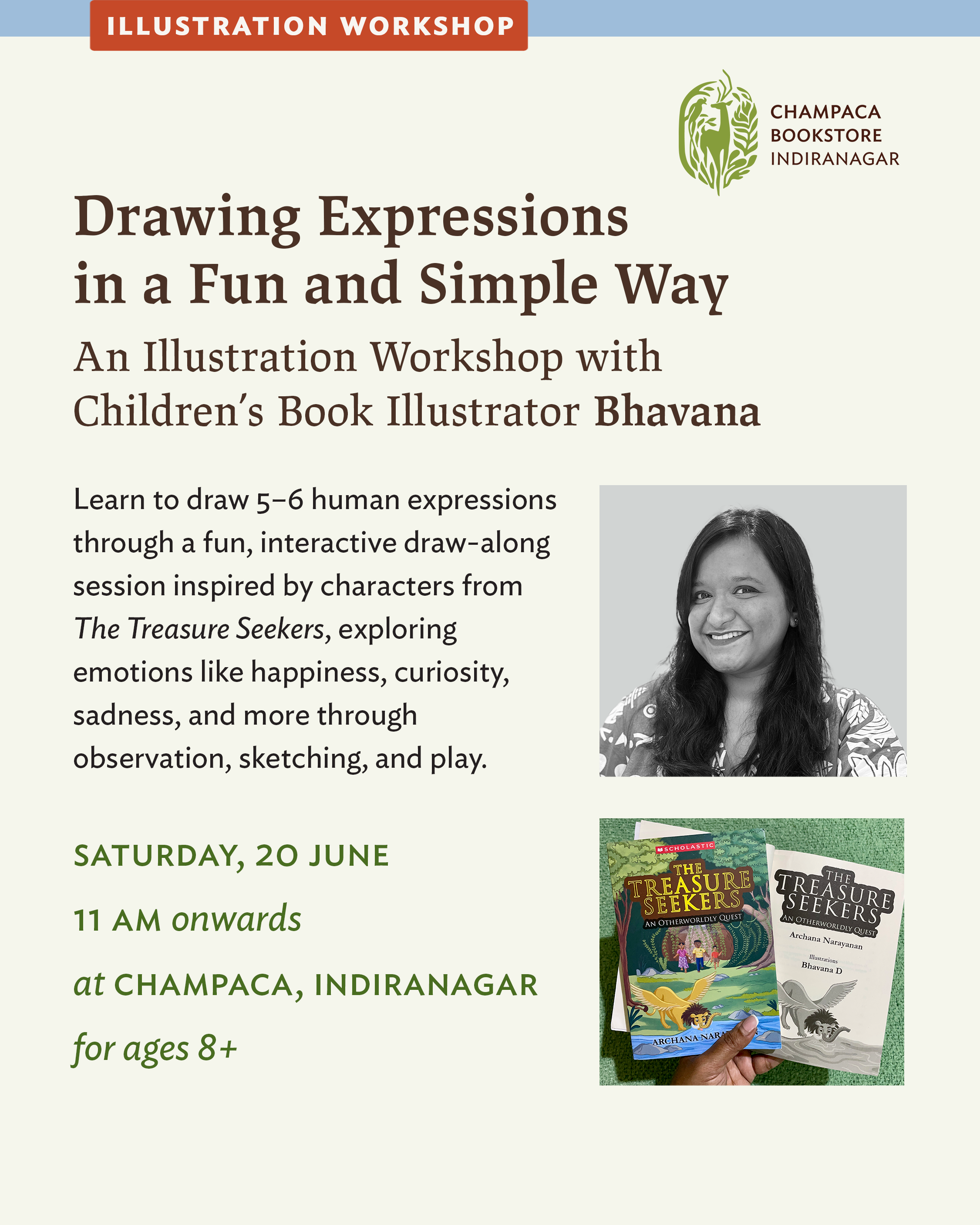 Illustration Workshop: Drawing Expressions in a Fun and Simple Way by Bhavana.