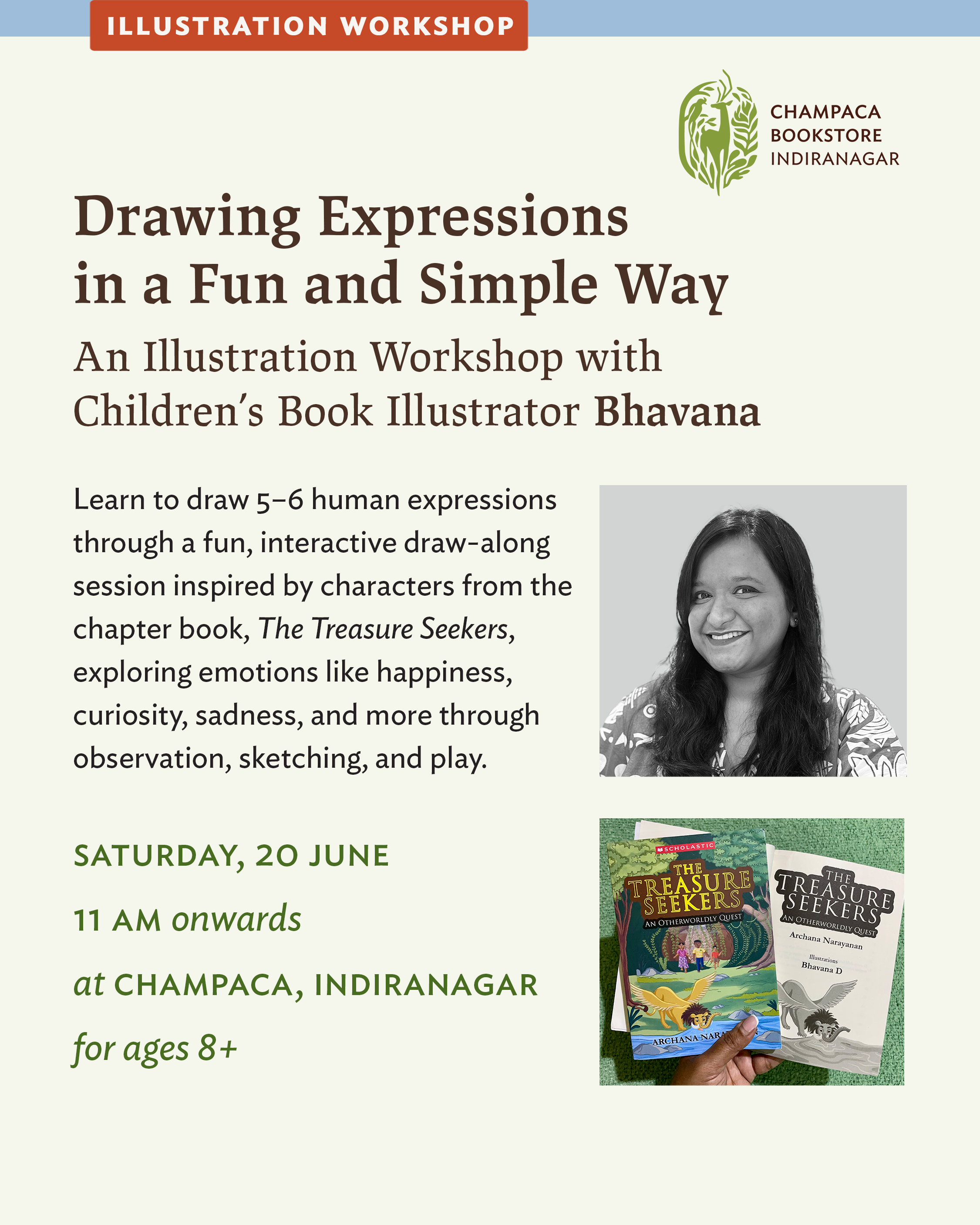 Illustration Workshop: Drawing Expressions in a Fun and Simple Way by Bhavana.