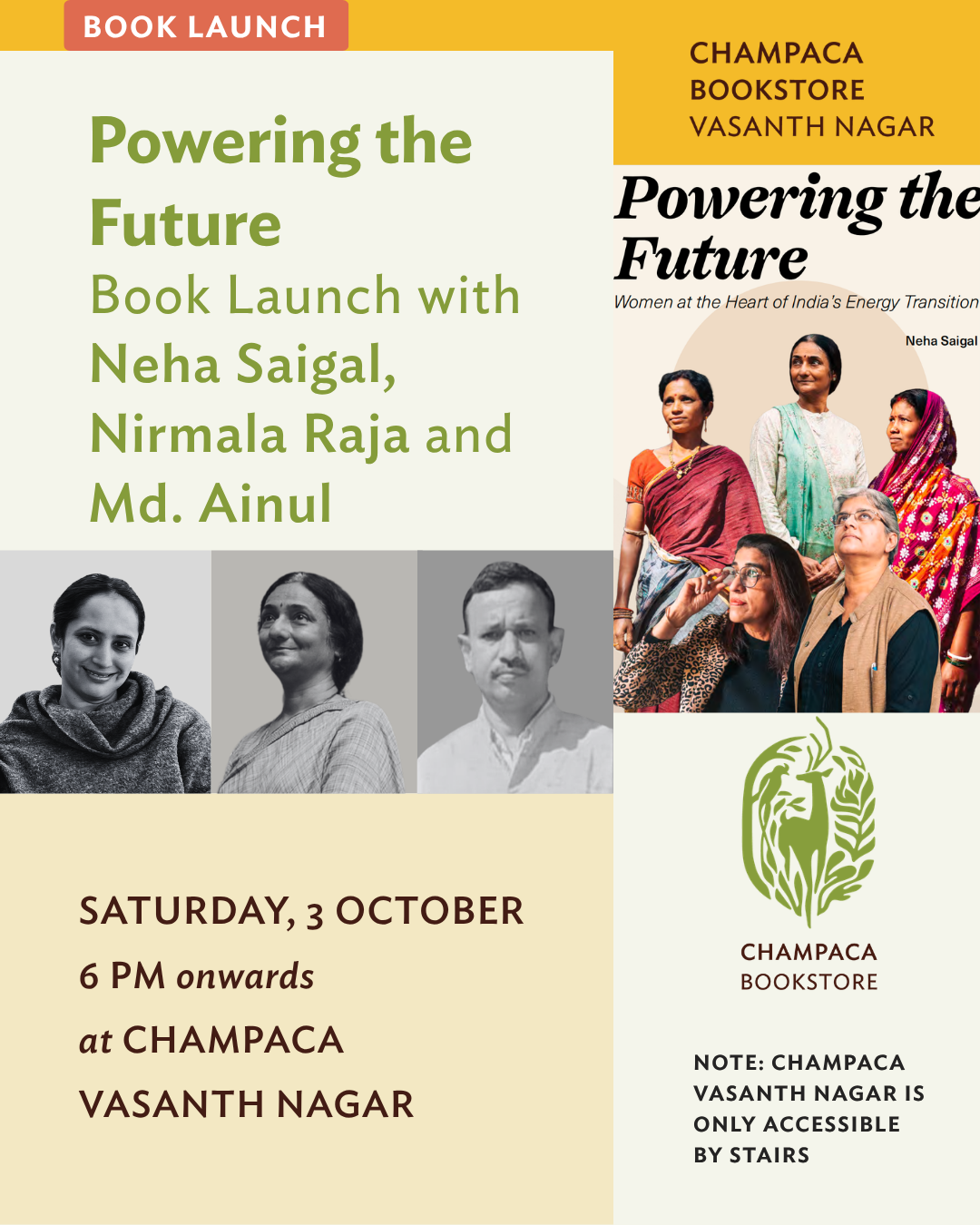 Book Launch | ‘Powering the Future’ by Neha Saigal, with Nirmala Raja & Md. Ainul