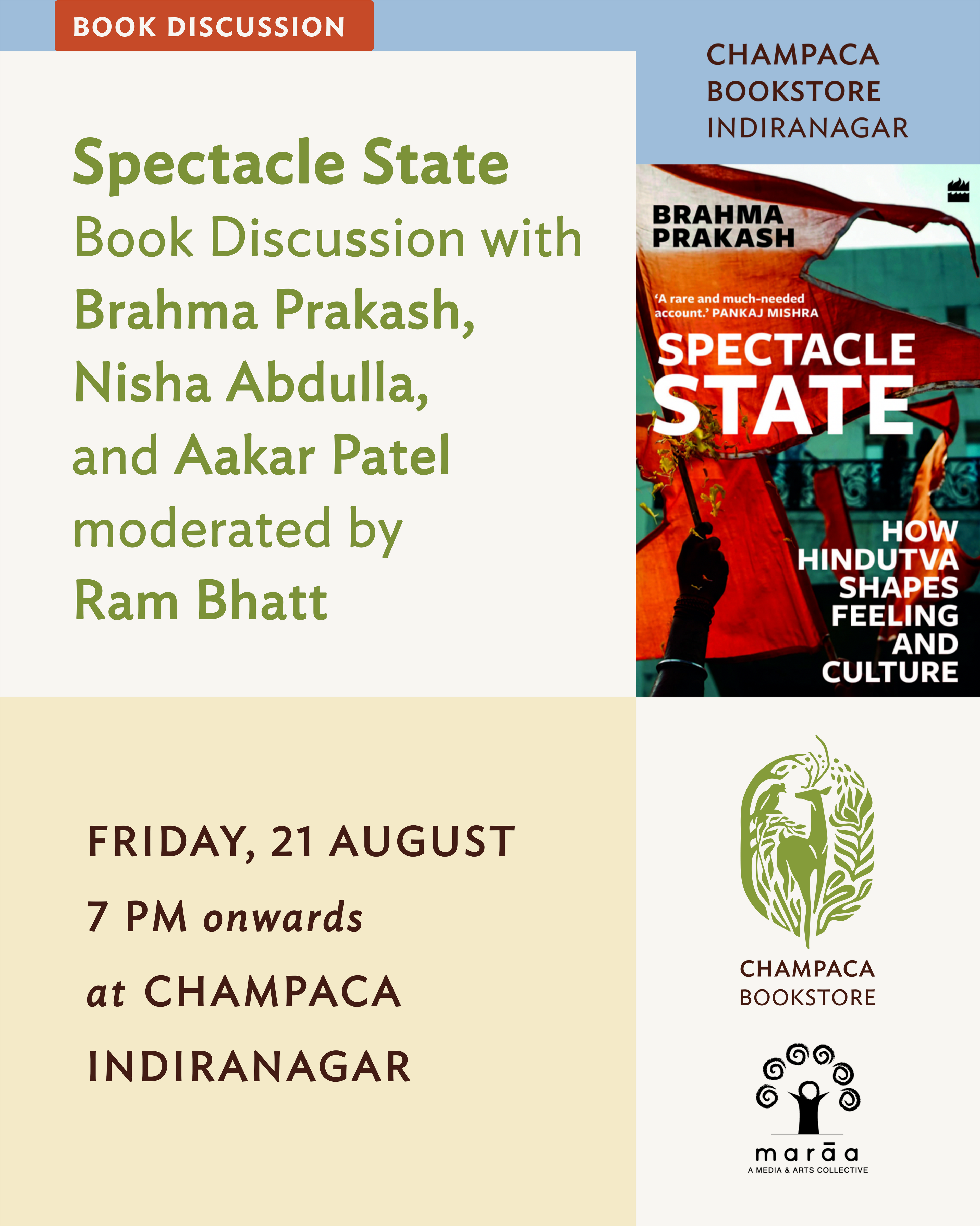 Book Launch: ‘Spectacle State’ by Brahma Prakash