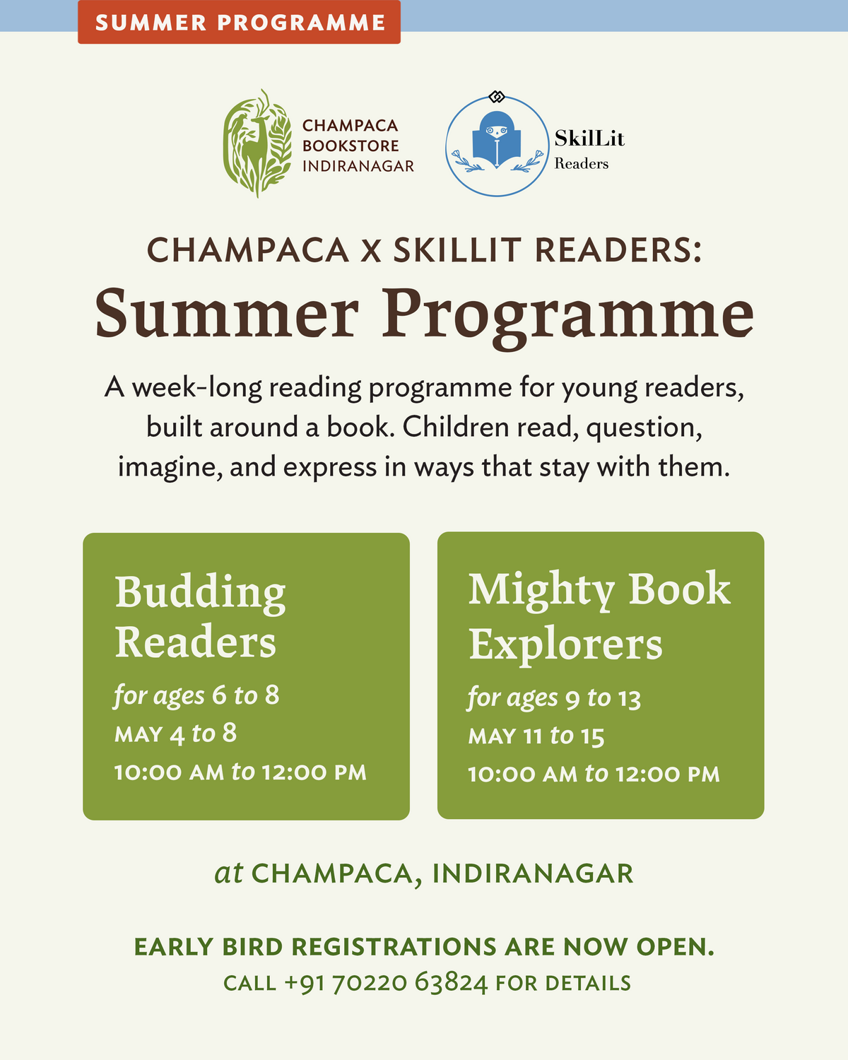 Champaca x Skillit: Summer Reading Programme (Ages 9–13)