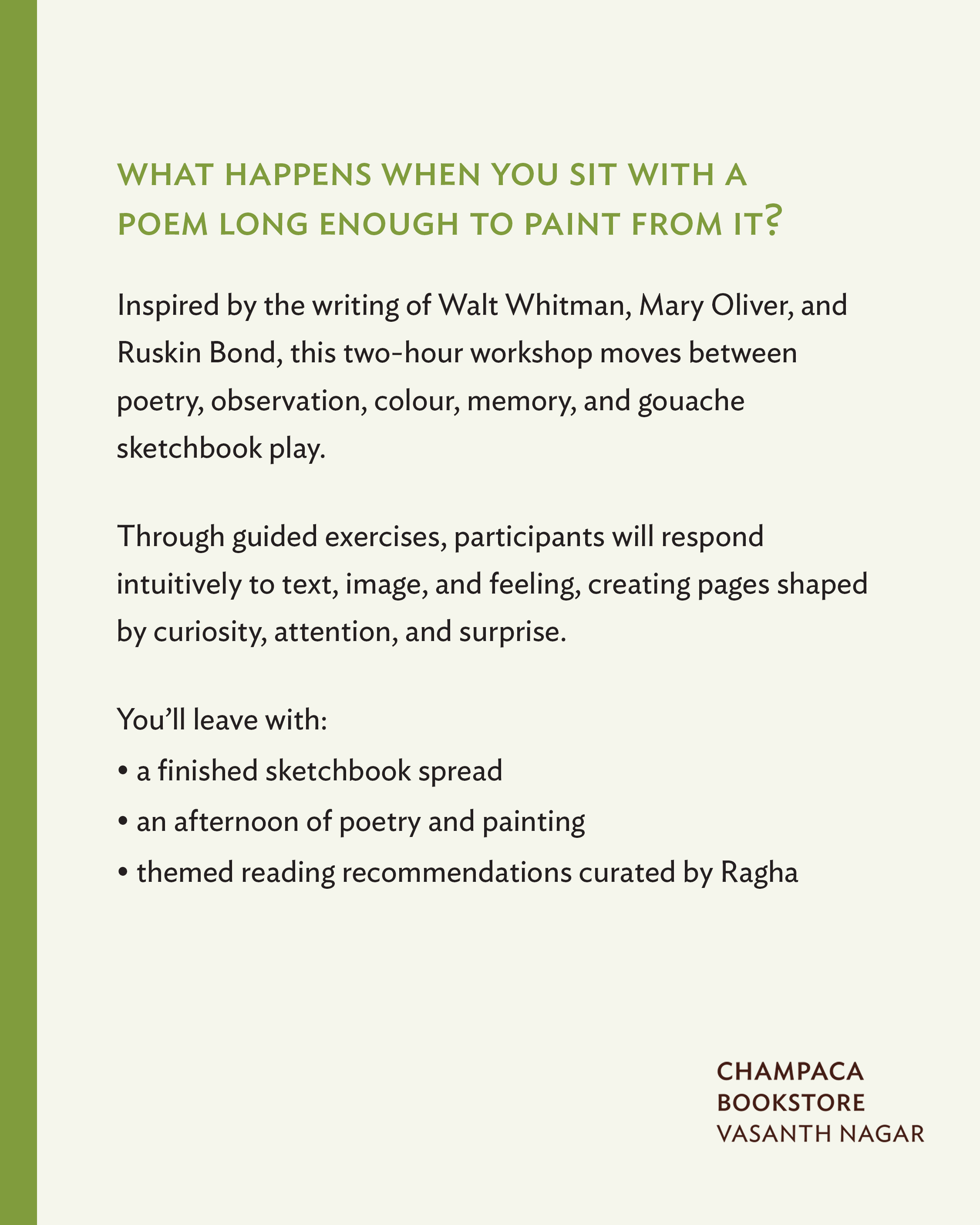 The Small and the Infinite: A Gouache Sketchbook Workshop with Ragha inspired by Poetry