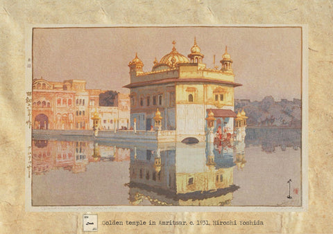 Golden Temple in Amritsar by Hiroshi Yoshida - Daak Art Print
