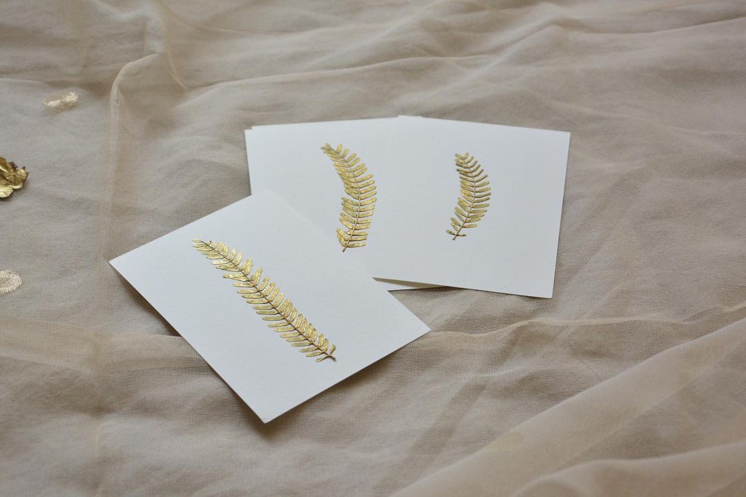 Gold Flowers Postcards