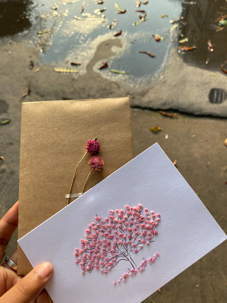 Embroidered Postcards by Tulika Saxena