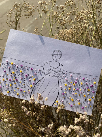 Embroidered Postcards by Tulika Saxena
