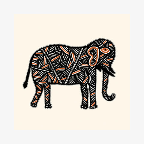 Meena Elephant Card