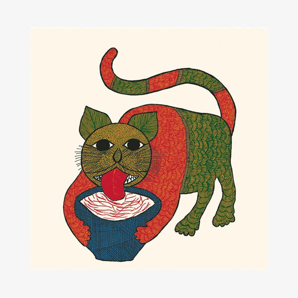 Cat with Milkpot Card