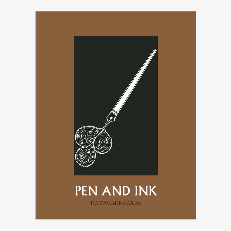 Pen and Ink Card Box